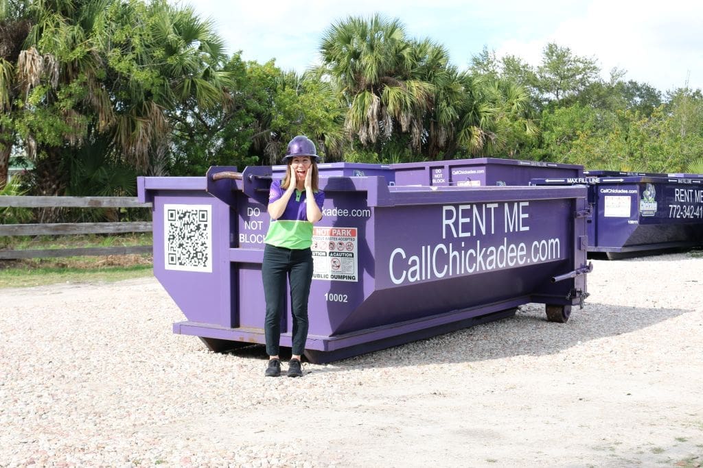 10-yard dumpster rental Port st Lucie provided by chickadee dumpster rental