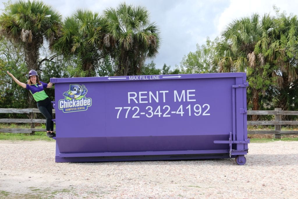 20-Yard dumpster rental on the Treasure coast
